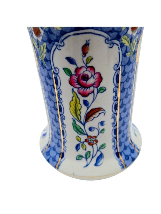 Burleigh Ware Vases - Etsy UK Burleigh Ware Lucerne Vase c1930 Floral Gilt Blue White Porcelain 5\